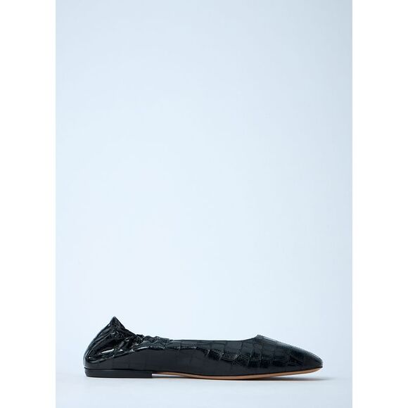 Dries Van Noten Shoes - Dries Van Noten Women Croc-Embossed Ballerina Flats